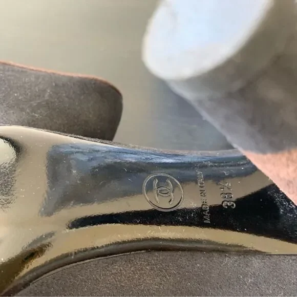 Authentic ICONIC Chanel Chunky Heel Shoes Block Heel Color Block 38.5 - Picture 5 of 11